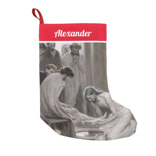 Albert Edelfelt _ Jesus Washing Feet of Disciples Small Christmas Stocking