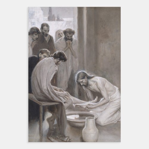Albert Edelfelt _ Jesus Washing Feet of Disciples Wrapping Paper Sheets
