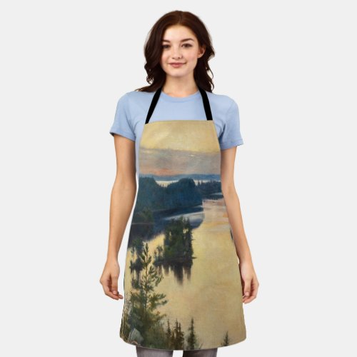 Albert Edelfelt _ Kaukola Ridge at Sunset Apron