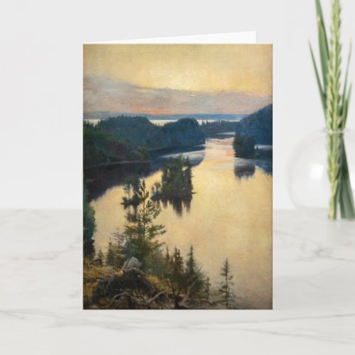 Albert Edelfelt _ Kaukola Ridge at Sunset Card