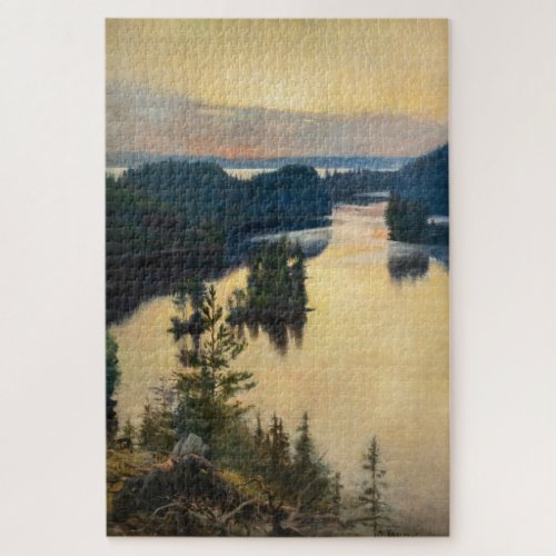 Albert Edelfelt _ Kaukola Ridge at Sunset Jigsaw Puzzle