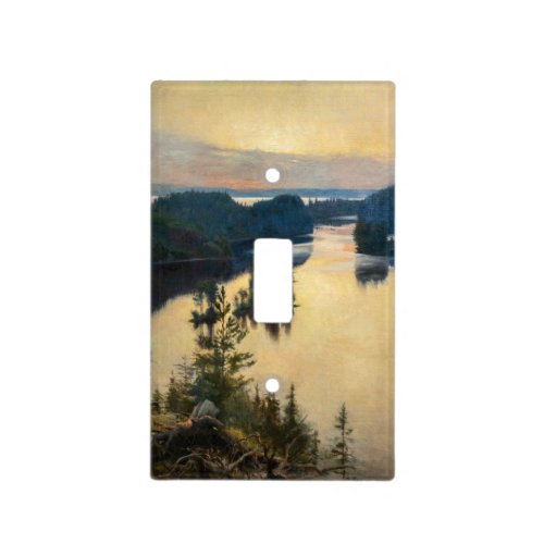 Albert Edelfelt _ Kaukola Ridge at Sunset Light Switch Cover