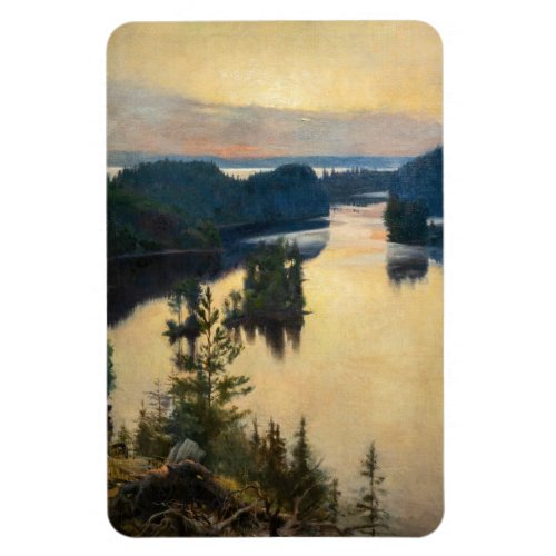 Albert Edelfelt _ Kaukola Ridge at Sunset Magnet