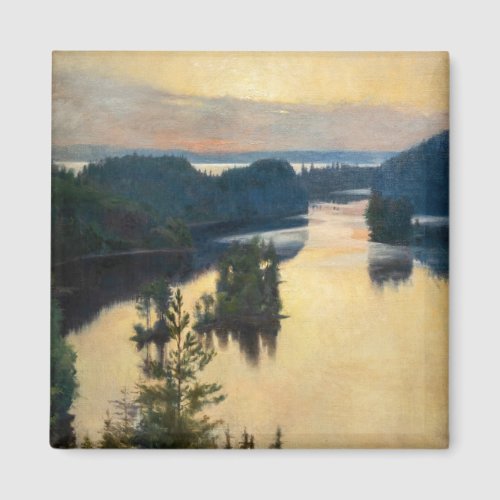 Albert Edelfelt _ Kaukola Ridge at Sunset Magnet