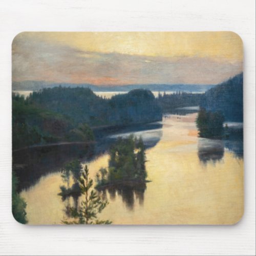 Albert Edelfelt _ Kaukola Ridge at Sunset Mouse Pad