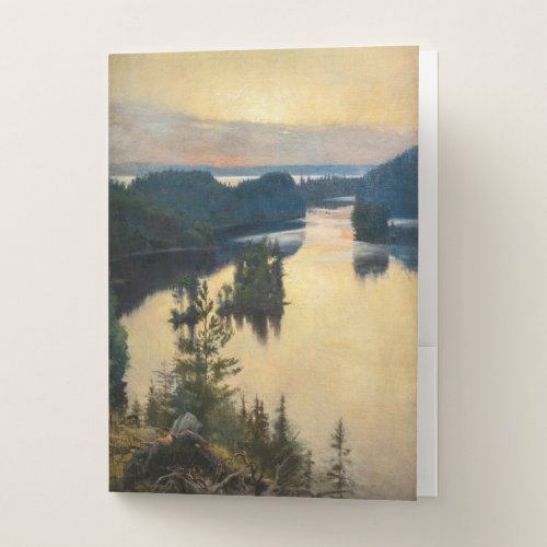 Albert Edelfelt _ Kaukola Ridge at Sunset Pocket Folder