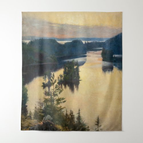 Albert Edelfelt _ Kaukola Ridge at Sunset Tapestry