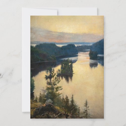 Albert Edelfelt _ Kaukola Ridge at Sunset Thank You Card