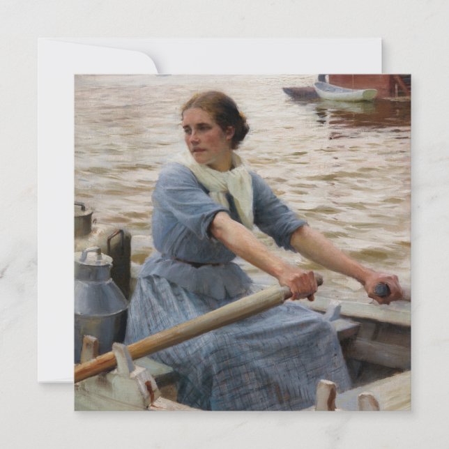 Albert Edelfelt - La Laitiere Invitation (Front)