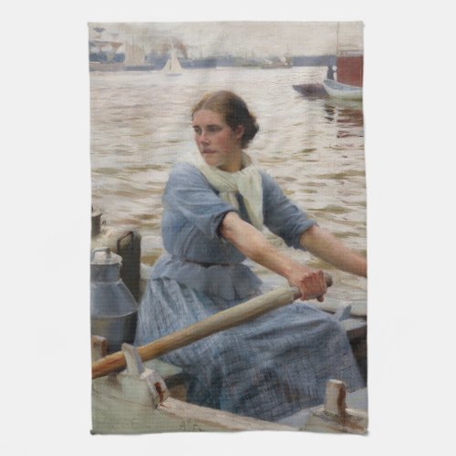 Albert Edelfelt _ La Laitiere Kitchen Towel