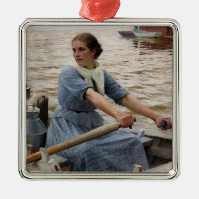 Albert Edelfelt - La Laitiere Metal Ornament (Front)