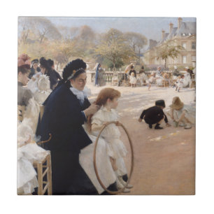 Albert Edelfelt - Luxembourg Gardens, Paris Ceramic Tile