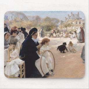 Albert Edelfelt - Luxembourg Gardens, Paris Mouse Pad