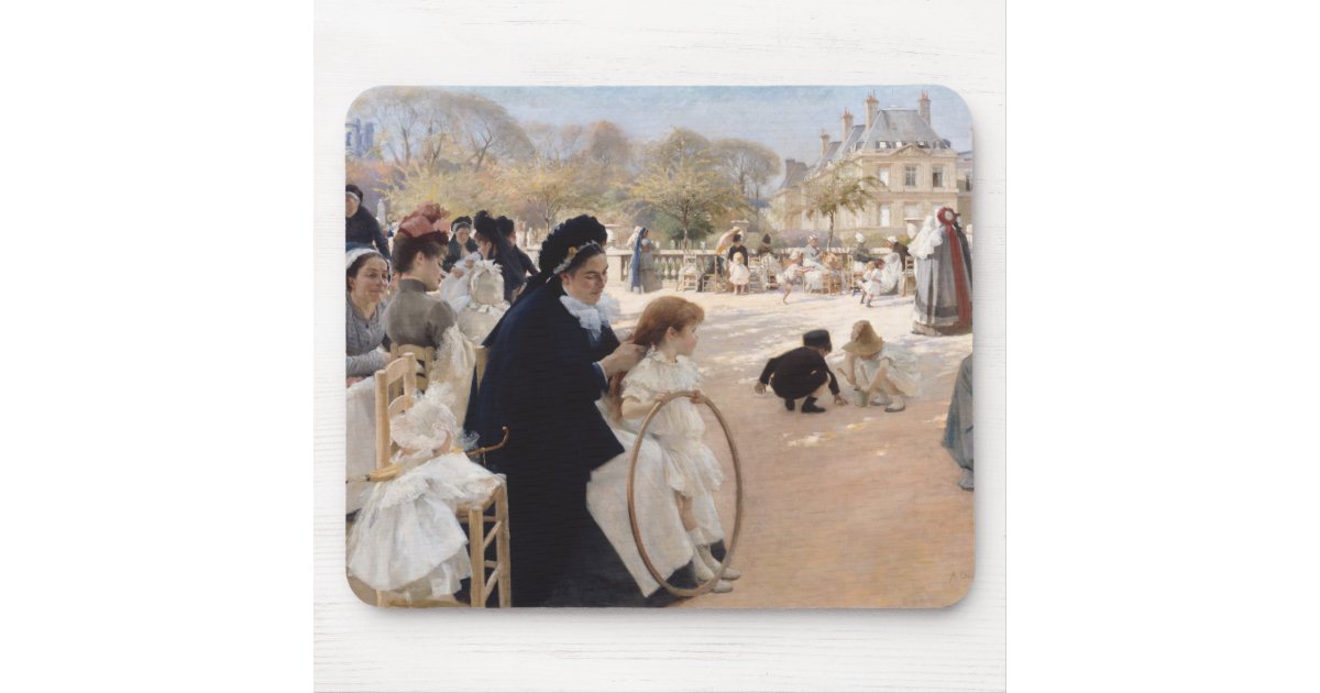 Albert Edelfelt Luxembourg Gardens Paris Mouse Pad Zazzle albert-edelfelt-luxembourg-gardens-paris-mouse-pad-zazzle