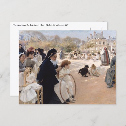 Albert Edelfelt _ Luxembourg Gardens Paris Postcard