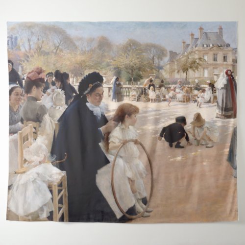 Albert Edelfelt _ Luxembourg Gardens Paris Tapestry