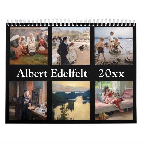 Albert Edelfelt Masterpieces Selection Calendar