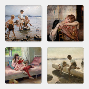 Albert Edelfelt - Masterpieces Selection Coaster Set