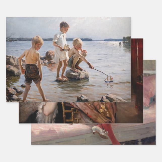 Albert Edelfelt - Masterpieces Selection Wrapping Paper Sheets (Set)