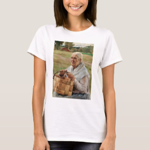 Albert Edelfelt - Old Woman with a Splint Basket T-Shirt