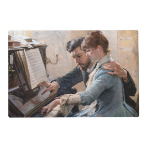 Albert Edelfelt - Playing the Piano Placemat