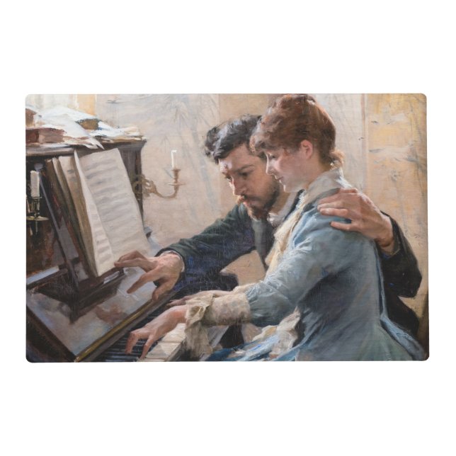 Albert Edelfelt - Playing the Piano Placemat (Front)