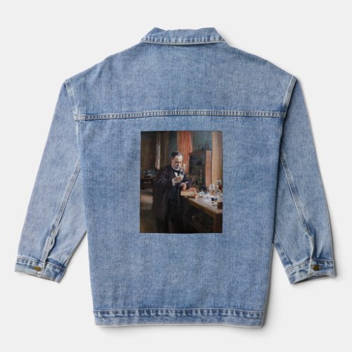 Albert Edelfelt _ Portrait of Louis Pasteur Denim Jacket