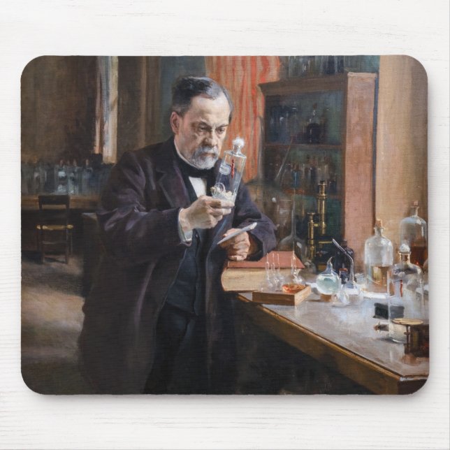 Albert Edelfelt - Portrait of Louis Pasteur Mouse Pad (Front)