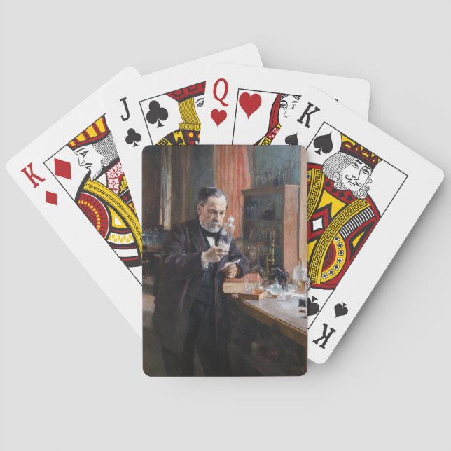 Albert Edelfelt - Portrait of Louis Pasteur Poker Cards (Back)
