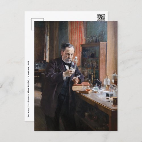 Albert Edelfelt _ Portrait of Louis Pasteur Postcard