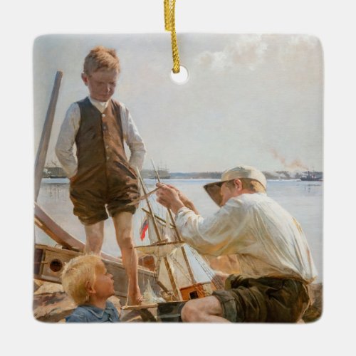 Albert Edelfelt _ Shipbuilders Ceramic Ornament