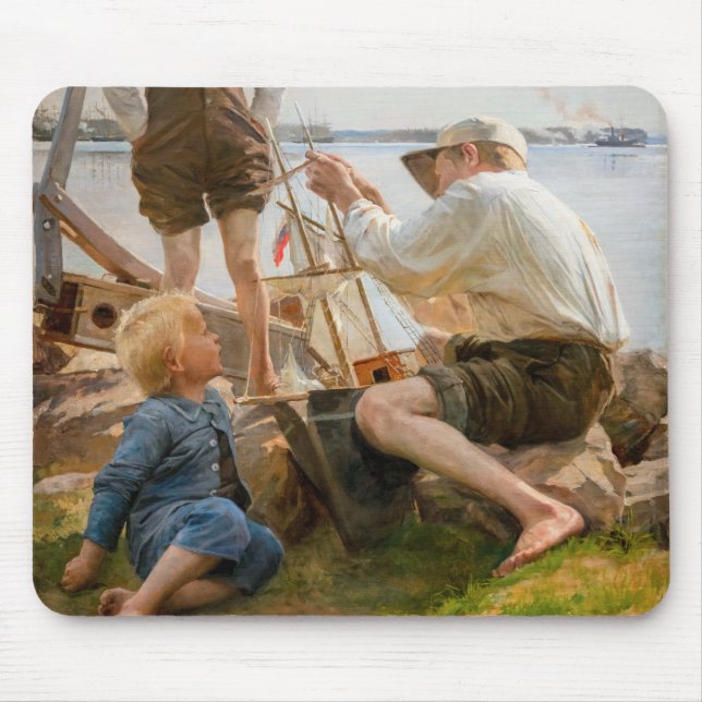 Albert Edelfelt - Shipbuilders Mouse Pad (Front)