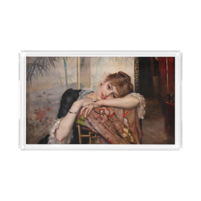Albert Edelfelt - The Parisienne / Virginie Acrylic Tray (Front)