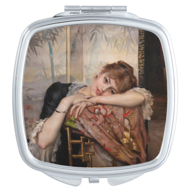Albert Edelfelt - The Parisienne / Virginie Compact Mirror (Front)