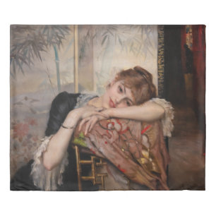 Albert Edelfelt - The Parisienne / Virginie Duvet Cover