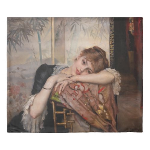 Albert Edelfelt _ The Parisienne  Virginie Duvet Cover