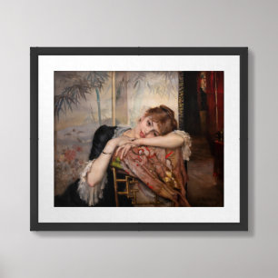 Albert Edelfelt - The Parisienne / Virginie Framed Art