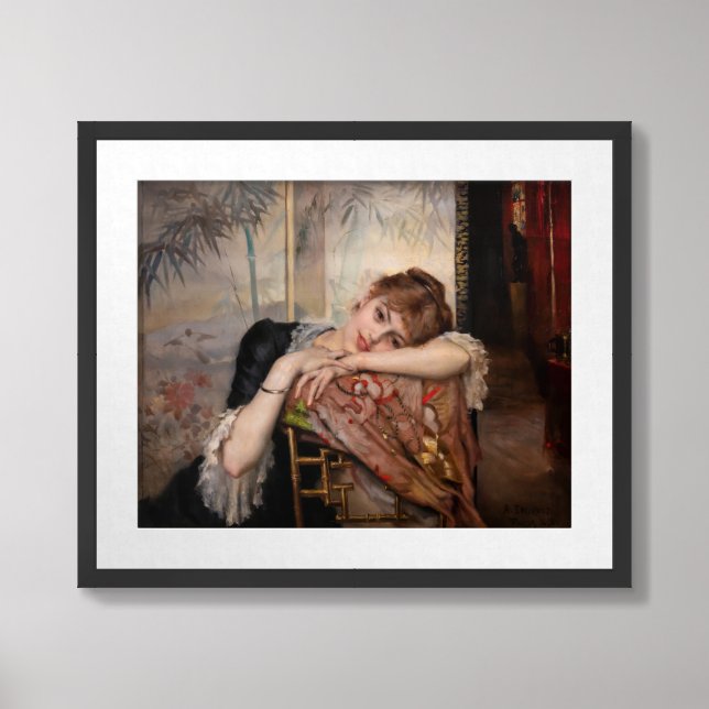 Albert Edelfelt - The Parisienne / Virginie Framed Art (Framed Front)