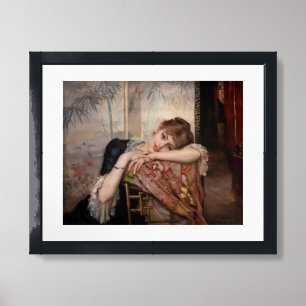 Albert Edelfelt - The Parisienne / Virginie Framed Art