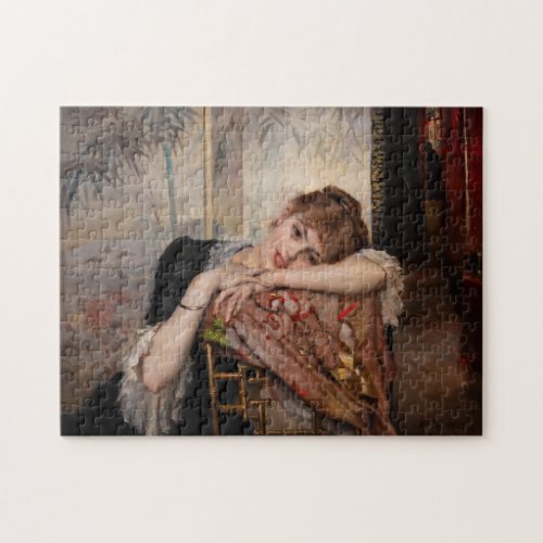 Albert Edelfelt _ The Parisienne  Virginie Jigsaw Puzzle