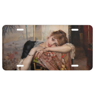 Albert Edelfelt - The Parisienne / Virginie License Plate