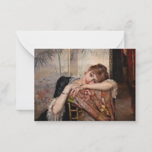 Albert Edelfelt _ The Parisienne  Virginie Note Card