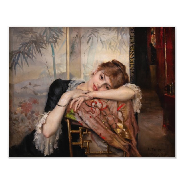 Albert Edelfelt - The Parisienne / Virginie Photo Print (Front)