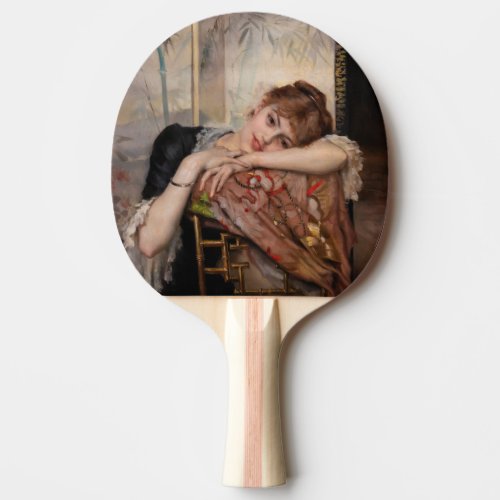 Albert Edelfelt _ The Parisienne  Virginie Ping Pong Paddle