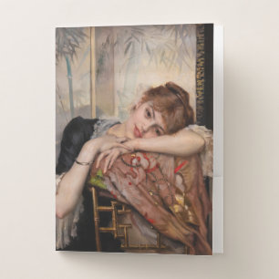 Albert Edelfelt - The Parisienne / Virginie Pocket Folder