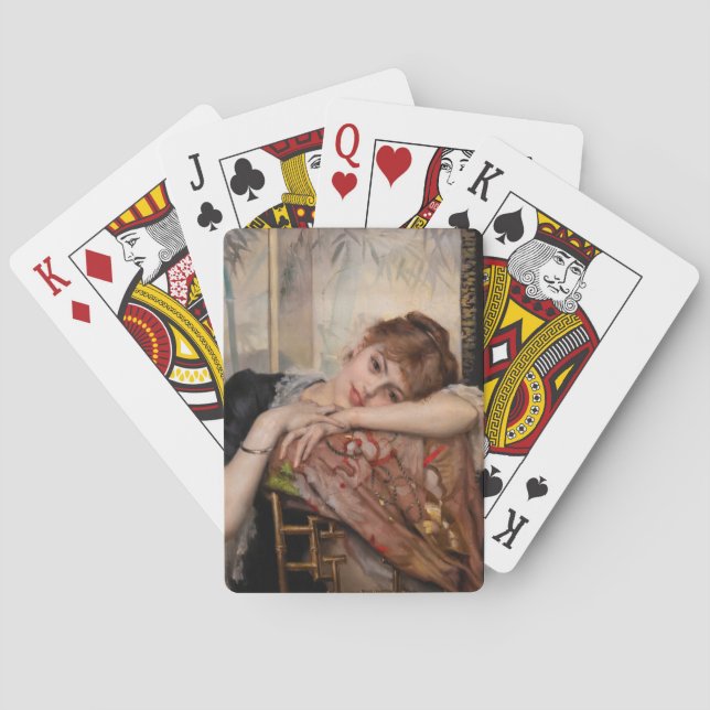 Albert Edelfelt - The Parisienne / Virginie Poker Cards (Back)