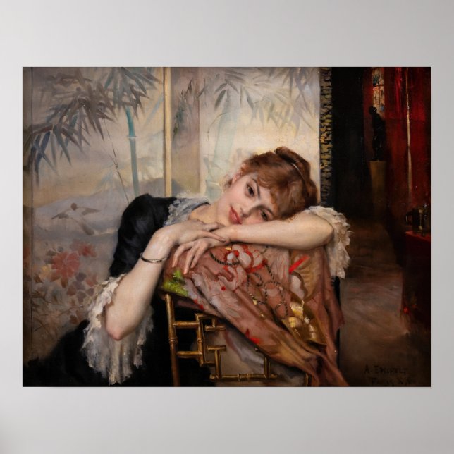 Albert Edelfelt - The Parisienne / Virginie Poster (Front)