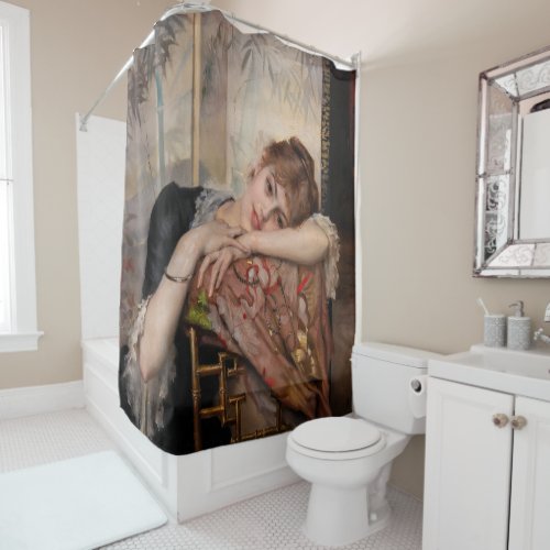 Albert Edelfelt _ The Parisienne  Virginie Shower Curtain