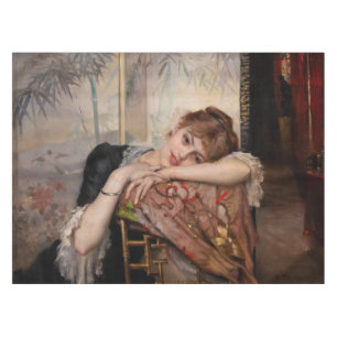 Albert Edelfelt - The Parisienne / Virginie Tablecloth