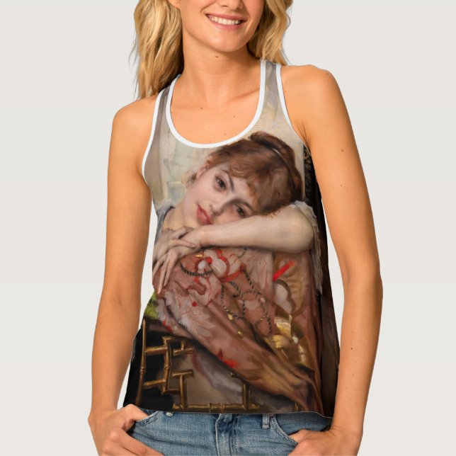 Albert Edelfelt - The Parisienne / Virginie Tank Top (Front)